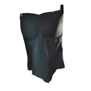 Womens Black Strapless Bodysuit Built in Bra Support Tummy Control Shapewear 1XL